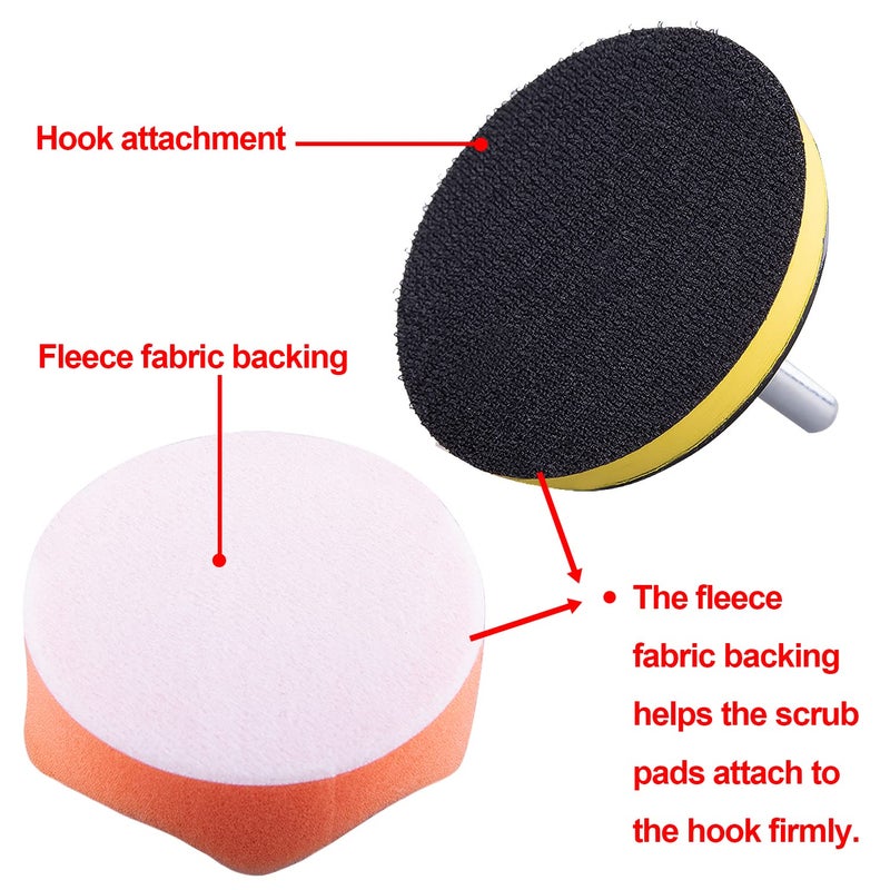 SIQUK 38 Pieces Car Polishing Pad Kit 3 Inch Buffing Pads Foam Polish Pads Polisher Attachment for Drill - Image 5